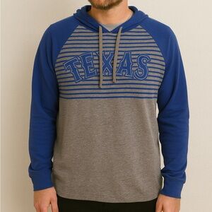 Texas Rangers MLB Genuine Merchandise Blue and Gray Lightweight Hoodie